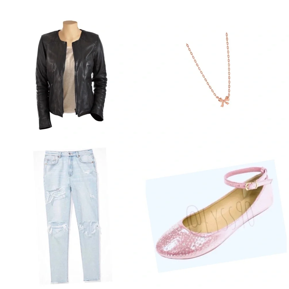 Metallic Pink Ballerina Flats with Rhinestones - Picture 9 of 11